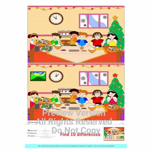Find 10 Differences Worksheets | Spot the Difference | Visual Skills ...