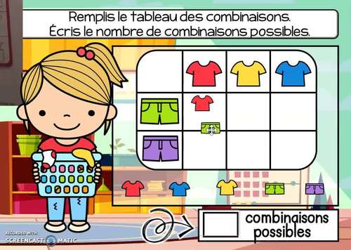 Les combinaisons possibles Boom Cards by Madame Soleil | TPT