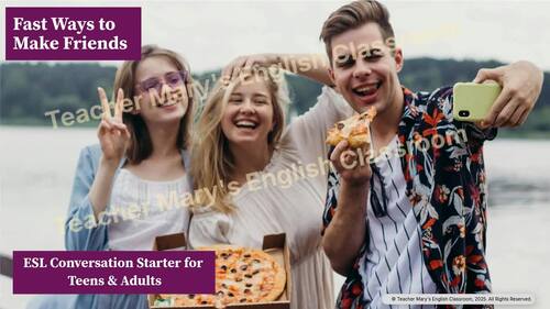 Make Friends Quickly - ESL Speaking Activity | Teens & Adults ...