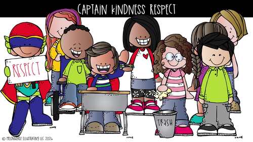Captain Kindness clip art, Respect, manners, superhero Mini | TPT
