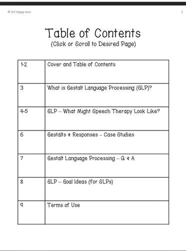 Parent Handouts Gestalt Language Processing by SLP Happy Hour | TPT