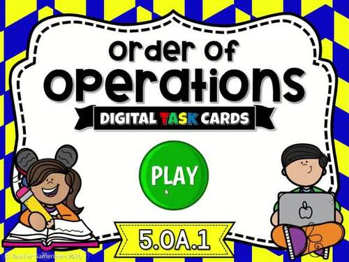 Order of Operations Task Cards by Teacher Gameroom | TPT