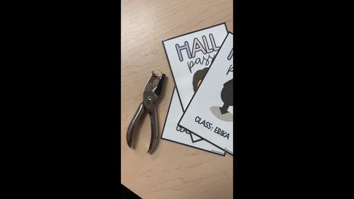 EDITABLE Printable Hall Pass Lanyards & Hall Pass Log Boho Chic & Black ...