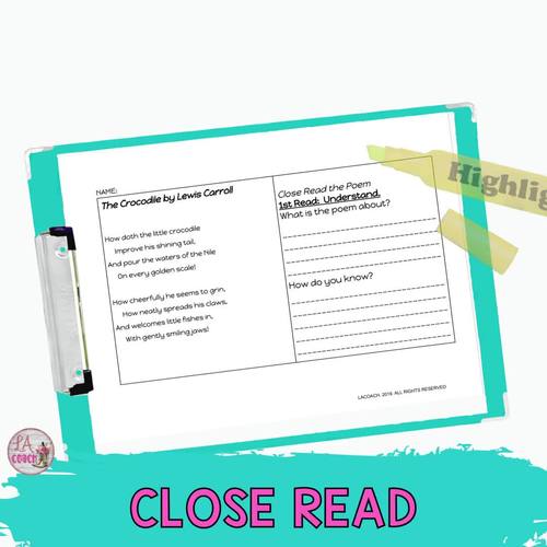 CLOSE READING PASSAGE AND QUESTIONS The Little Crocodile DIGITAL AND PRINT