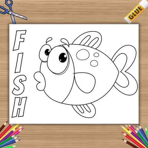 Fish Craft Activity | Ocean Animal Craft | Cut and Paste Fine Motor Project