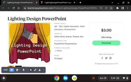 Lighting Design PowerPoint by The Drama GOAT | TPT