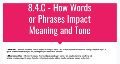 Preview of Meaning and Tone