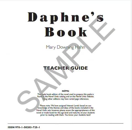 Daphne's Book Novel Units® Teacher Guide Novel Study | TPT