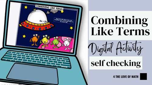 Combining Like Terms Digital Note and Activity Bundle for Google Drive™