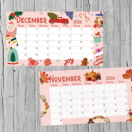 2026 Printable Calendar for Kids | Cute 12-Month Classroom & Homeschool PDF
