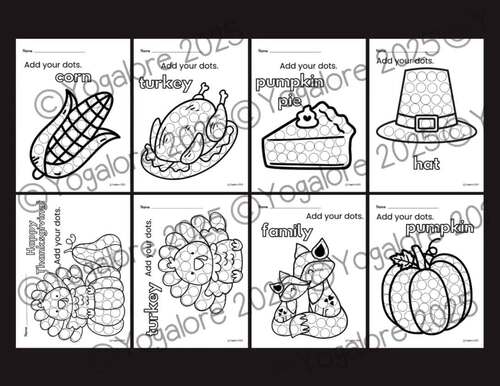 Fall Dot Marker Printables Bundle Toddler Pre K and Kindergarten