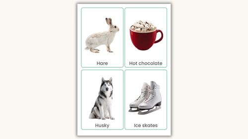 Winter Flashcards | Real Photo Vocabulary Cards by Savvy Teaching