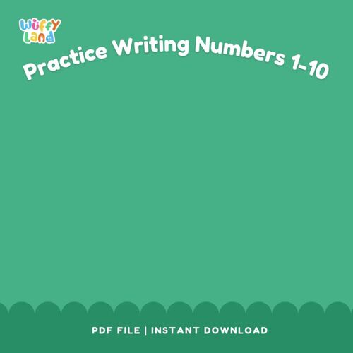 1-10 Number Tracing and coloring, handwriting practice pdf, Preschool ...
