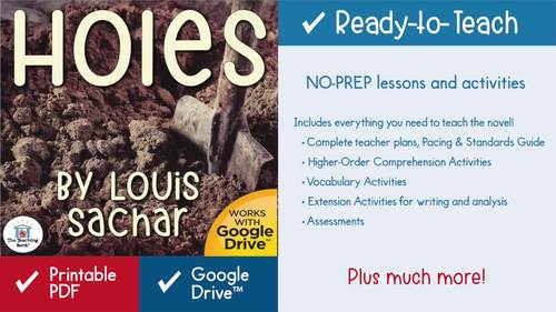 Holes and Small Steps Novel Study Unit Bundle by The Teaching Bank