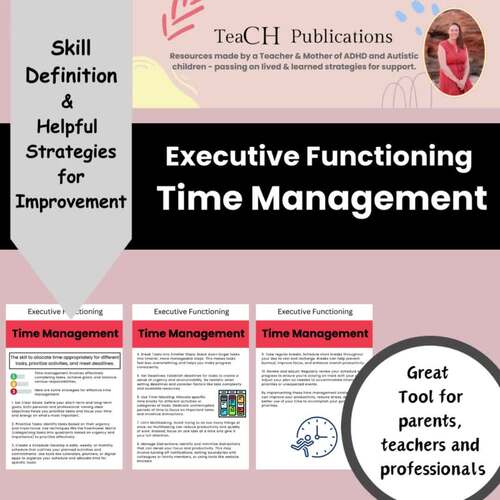 ADHD Time Management Executive Functioning Task Completion Autism Helper