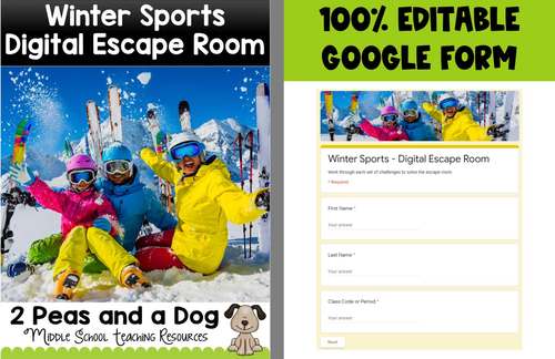 winter sports digital escape room answers