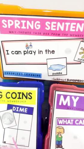 May Task Boxes K-2 | Independent Work Systems | Task Box Activities