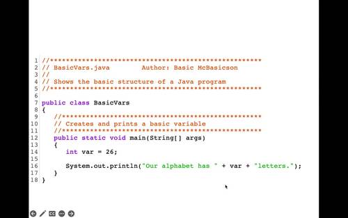 2. Creating and using variables in a Java program by Zinngenuity
