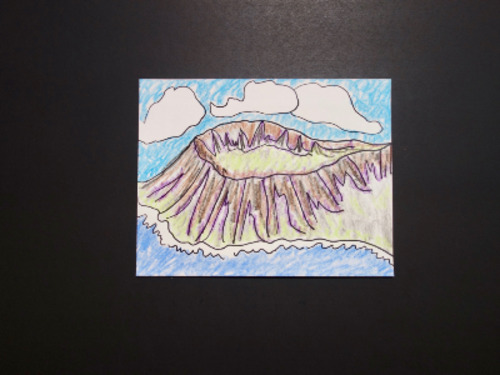 Preview of Let's Draw Diamond Head Oahu Hawaii (Landforms)