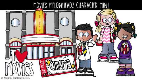 Movies clip art, Melonheadz Characters Mini by Melonheadz Clipart