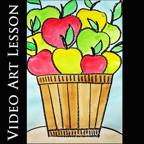 Preview of FALL APPLES Drawing & Painting Project | EASY Fall & Autumn Craft & Art Lesson
