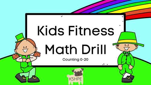 Preview of March Counting, Kids Fitness Math Drill Brain Break, Video & Slides!