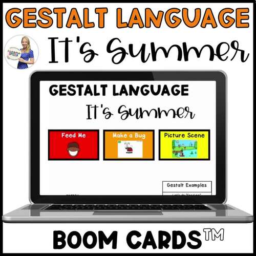 Gestalt Language Summer Speech Therapy Activity Boom Cards by Ausome Speech
