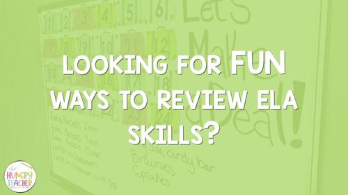 ELA Review Game for 4th and 5th Grade ELA Test Prep Grammar Vocabulary ...