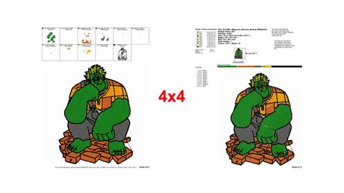Wreck-It Ralph looking sad sitting on brick pile embroidery designs ...