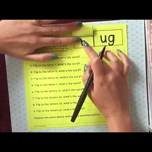 Word Family Flips by Glitter and Glue 4 K-2 | TPT