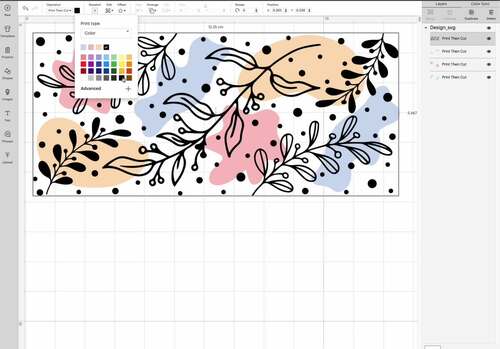 Floral boho style Libbey 16 Oz can glass Wrap SVG by BlackSnowShopTH