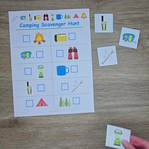 Camping Scavenger Hunt by HH Fun and Learning | TPT