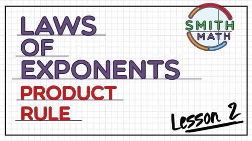 Preview of Laws of Exponents Video Lesson 2 - Product Rule