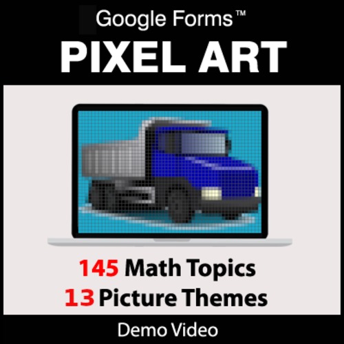 Preview of Pixel Art Math Mystery Pictures with Google Forms - DEMO VIDEO