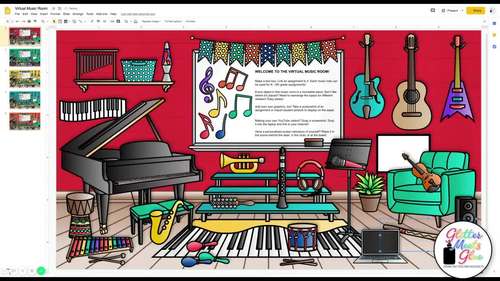 Virtual Music Classroom Templates Editable Google Slides For Distance Learning