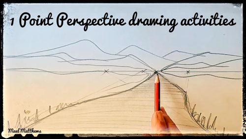 Preview of VIDEO  Lesson Tutorial. An introduction to 1 Point Perspective drawing