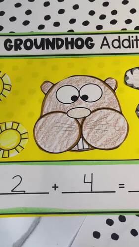 Groundhog Day Addition Math Craft