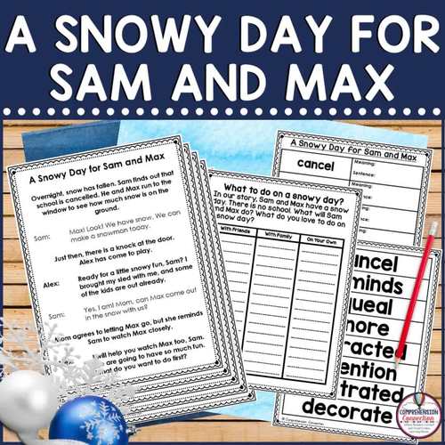 Snow Day Partner Play, Winter Partner Play, Fluency Activities