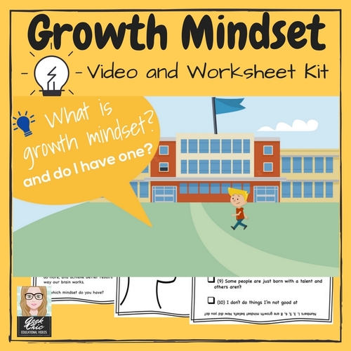 Preview of An Introduction to Growth Mindset - VIDEO & ACTIVITIES KIT