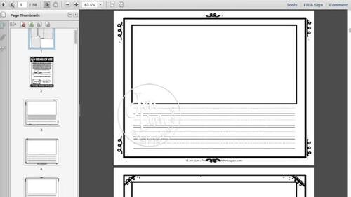 Primary Lined Writing Paper Template with and without Picture Box