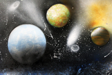 Spray Paint Planets