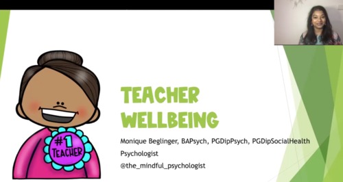 Preview of Teacher Wellbeing Presentation/Webinar (video) (self care)