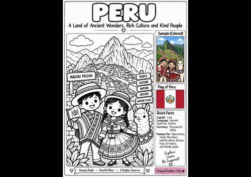 Hispanic Heritage Month Coloring Sheets| 42 Pages | Flags | Customs ...