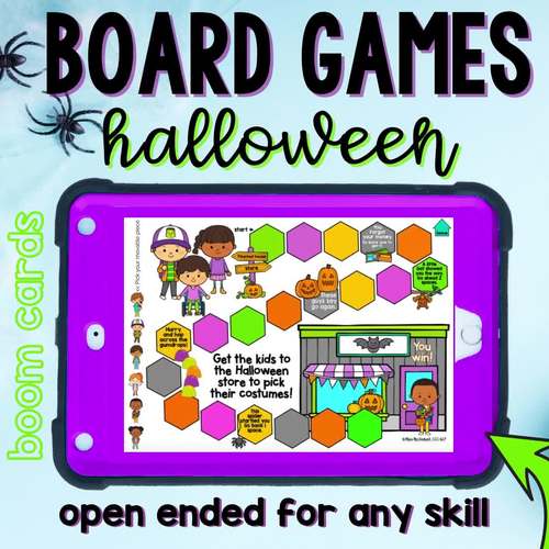 Halloween Open Ended Board Games BOOM CARDS™ by Mia McDaniel TPT
