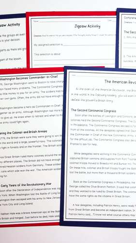 American Revolution Reading Comprehension Worksheets Revolutionary War