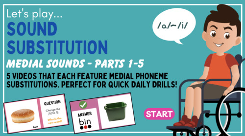 Preview of Phoneme Substitution Videos Medial Sounds