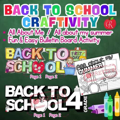 Back to School Craftivity|4th | All About Me + Summer Icebreaker ...