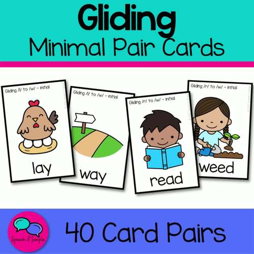 Gliding of Liquids Minimal Pair Cards Minimal Pairs Phonology