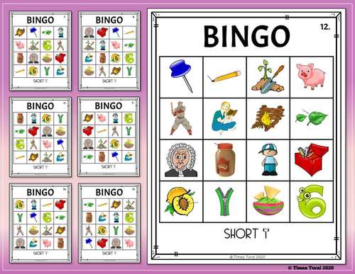 Short 'i' CVC Bingo -- 4x4 Grid by Jollymum | Teachers Pay Teachers