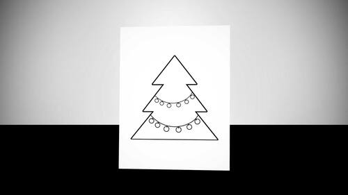 Collaborative Christmas Tree - Winter Christmas Tessellation Tree Craft